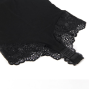 SUBBLIME - TEDDY PRETO FLORAL DETALHE DE RENDA S/M