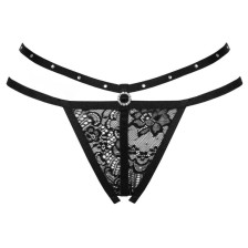 LIVCO CORSETTI FASHION - NOMADE TANGA SEM CROTCHLESS PRETO
