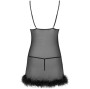 LIVCO CORSETTI FASHION - CONJUNTO ZERUNAM BABYDOLL + TANGA PRETA