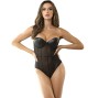 SUBBLIME - BLACK CHAIN SUSPENDERS BODYSUIT S/M