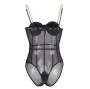 SUBBLIME - BLACK CHAIN SUSPENDERS BODYSUIT S/M