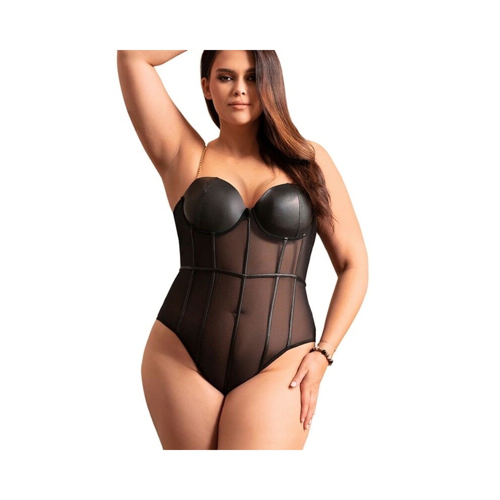 SUBBLIME - BODY CON BRETELLE A CATENA NERA L/XL