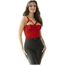 SUBBLIME - ORSACCHIOTTO CON REGGERA DETTAGLIO PETTO ROSSO S/M