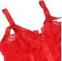 SUBBLIME - TEDDY WITH GARTER STRAP DETAIL CHEST RED L/XL