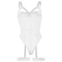 SUBBLIME - TEDDY AVEC JARRETIÈRE DÉTAIL POITRINE BLANC S/M