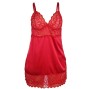 SUBBLIME - BABYDOLL DE CETIM COM RENDA VERMELHA S/M