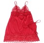 SUBBLIME - SATIN-BABYDOLL MIT SPITZE ROT S/M