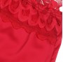 SUBBLIME - BABYDOLL DE CETIM COM RENDA VERMELHA S/M