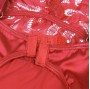 SUBBLIME - BABYDOLL IN RASO CON PIZZO ROSSO L/XL