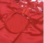SUBBLIME - SATIN BABYDOLL MIT SPITZE ROT L/XL