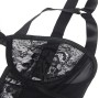 SUBBLIME - TEDDY WITH GARTER WITH LACE DETAIL AND STRIPS BLACK S/M