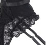 SUBBLIME - TEDDY COM LIGA COM DETALHE RENDA E TIRAS PRETO S/M