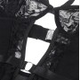 SUBBLIME - TEDDY WITH GARTER WITH LACE DETAIL AND STRIPS BLACK S/M