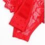 SUBBLIME - TEDDY WITH GARTER WITH LACE DETAIL AND STRIPS RED S/M