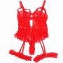 SUBBLIME - ORSACCHIOTTO CON GIARRETTIERA CON DETTAGLIO IN PIZZO E STRISCE ROSSE L/XL
