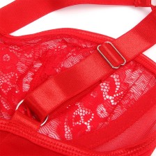 SUBBLIME - ORSACCHIOTTO CON GIARRETTIERA CON DETTAGLIO IN PIZZO E STRISCE ROSSE L/XL
