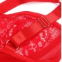 SUBBLIME - TEDDY WITH GARTER WITH LACE DETAIL AND STRIPS RED L/XL