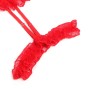 SUBBLIME - TEDDY MIT STRUMPFBAND MIT SPITZENDETAIL UND STREIFEN ROT L/XL