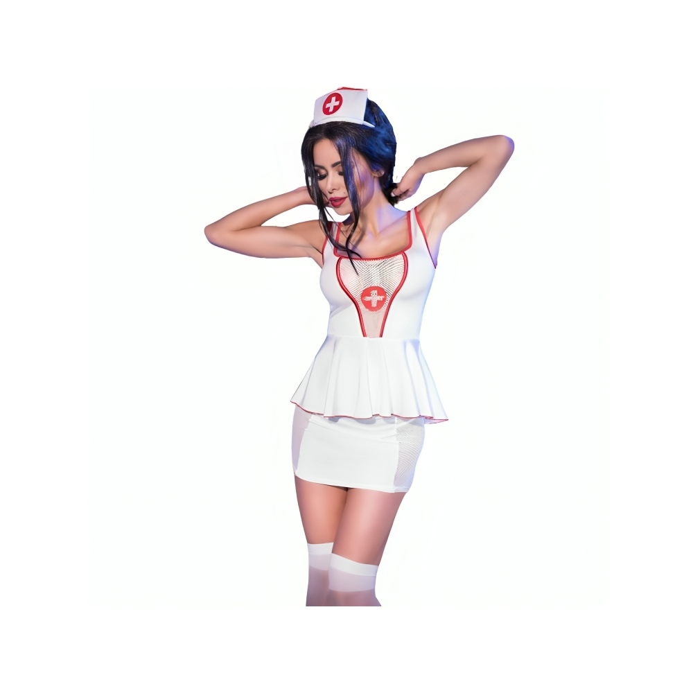 CHILIROSE - CR 4160 COSTUME D'INFIRMIÈRE HAUT ET JUPE L/XL