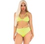 LEG AVENUE - TOP E CALÇA AMARELO COM ALÇAS