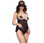 CHILIROSE - CR 4715 SET BABYDOLL QUATTRO PEZZI NERO S