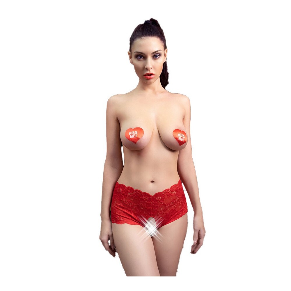 CHILIROSE - CR 4641 CALA CROTCHLESS VERMELHA L/XL