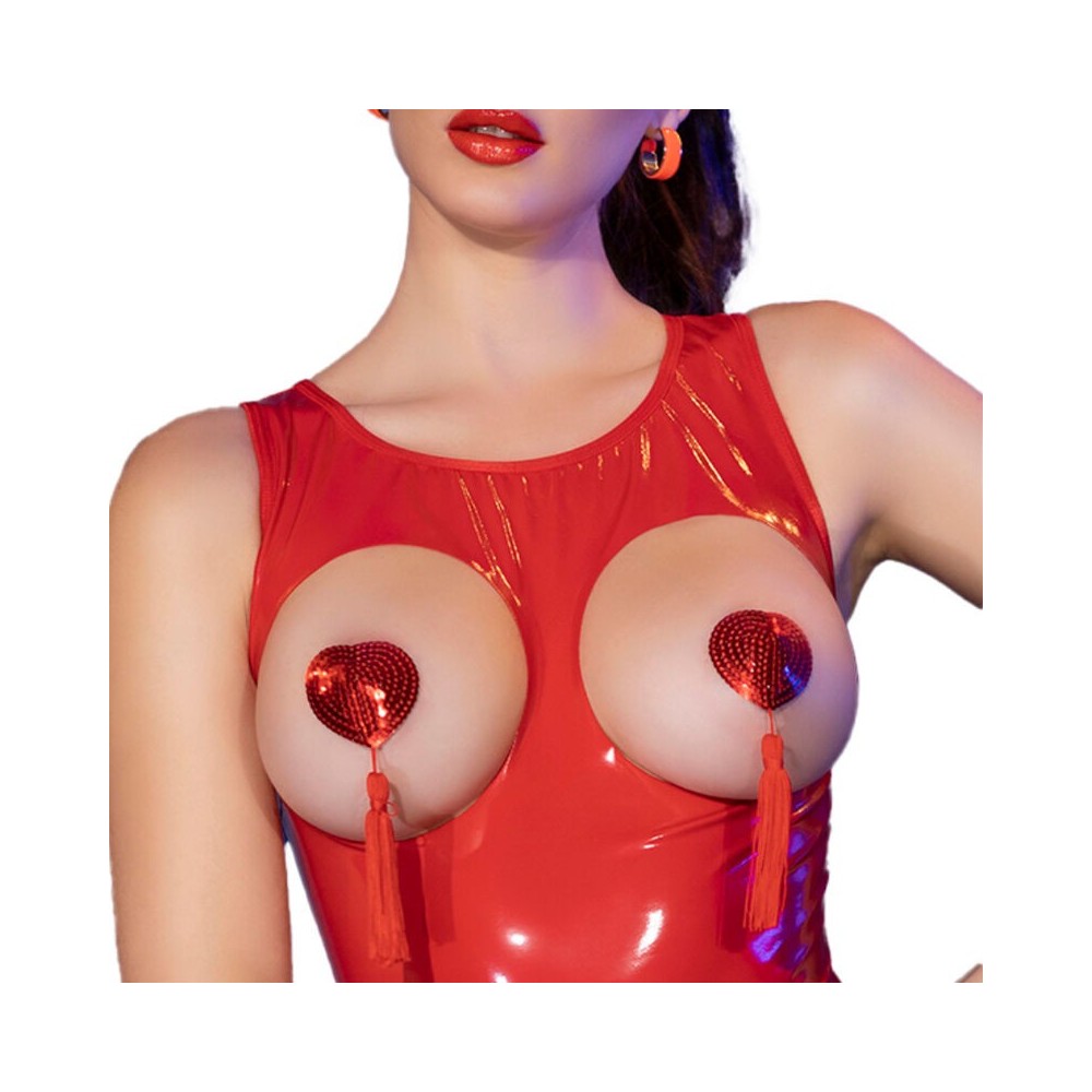 CHILIROSE - CR 4626 NIPPLE COVERS RED