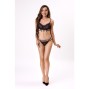 LIVCO CORSETTI FASHION - NERINA 20240 SUTIÃ + TANGA PRETO S/M