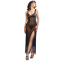 CHILIROSE - CR 4723 LANGES BABYDOLL & TANGA SCHWARZ XL