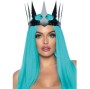 LEG AVENUE - SYNTHETIC LEATHER MALEFICENT CROWN WITH STUDS BLACK