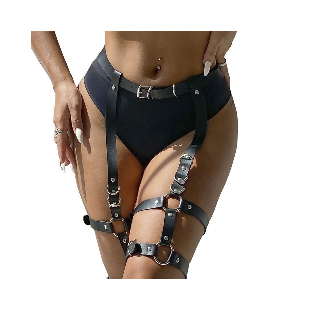 SUBBLIME - GARTER HARNESS WITH RINGS ONE SIZE