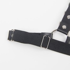 SUBBLIME - BELT AND GARTER HARNESS WITH RINGS AND CHAINDETAIL ONE SIZE