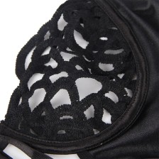 SUBBLIME - 954055 SEXY SPITZEN-BODY SCHWARZ S/M