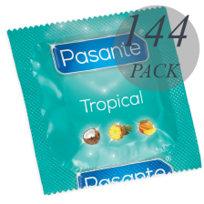 PASANTE - TROPICAL MANGO PINEAPPLE AND COCONUT FLAVOURED CONDOMS 53 MM 144 UNITS