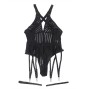 SUBBLIME - 954147 BODY MIT STRUMPFGÜRTEL SCHWARZ S/M