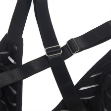SUBBLIME - 954147 BODY MIT STRUMPFGÜRTEL SCHWARZ S/M