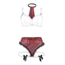 SUBBLIME - COSTUME SEXY DA SCUOLA CON REGGISENO L/XL