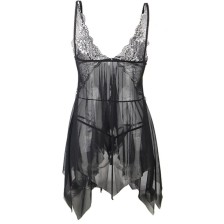 SUBBLIME - BABYDOLL IN TESSUTO TULLE PIZZO SUL PETTO L/XL