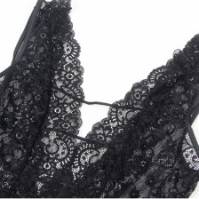 SUBBLIME - 954383 SEXY BODY MIT STRUMPFGÜRTEL SCHWARZ S/M