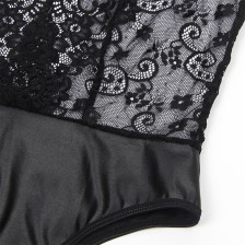 SUBBLIME - 954383 BODY SEXY COM CINTA-LIGA PRETO S/M