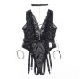 SUBBLIME - 954390 BODY SEXY AVEC PORTE-JARRETELLES NOIR L/XL
