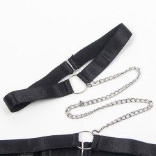 SUBBLIME - 954390 SEXY BODY MIT STRUMPFGÜRTEL SCHWARZ L/XL