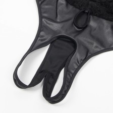 SUBBLIME - 954390 SEXY BODY MIT STRUMPFGÜRTEL SCHWARZ L/XL