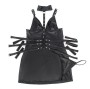 SUBBLIME - 954413 BODY BONDAGE IN PELLE NERO L/XL