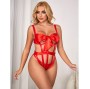 SUBBLIME - 954475 SEXY OPENWORK BODY WITH BOW RED L/XL