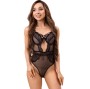 LIVCO CORSETTI FASHION - BODY PAULA LC 20209 AVEC DÉCORATIONS EN DENTELLE NOIR L/XL