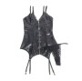 SUBBLIME - 955458 BODY IN PELLE NERA CON CERNIERA S/M