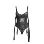 SUBBLIME - 955496 BODY EN DENTELLE AVEC NŒUDS ET JARRETELLES NOIR S/M