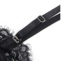 SUBBLIME - 955502 LACE BODYSUIT WITH BOWS AND GARTERS BLACK L/XL