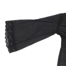 SUBBLIME - ROBE EN TISSU TRANSPARENT AVEC DÉTAIL DENTELLE NOIR S/M